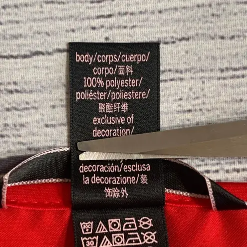 Victoria's Secret Victoria’s Secret Robe Ruffles Short Flutter Sleeved Love Print Red Kimono Style