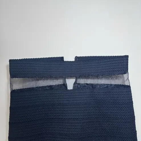 EXPRESS  black pencil skirt mesh bottom business office work size Small