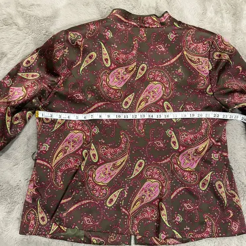 JS Collections Women's Paisley Silk Jacket Size 18 Canada Cottagecore