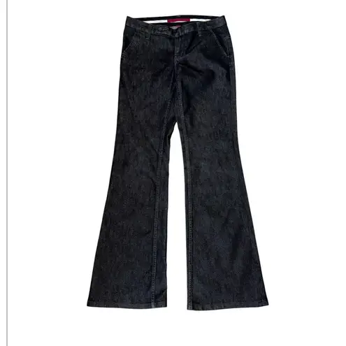 Banana Republic  Black Flared Stretch‎ Jeans Women's Size 0 Denim Mid Rise