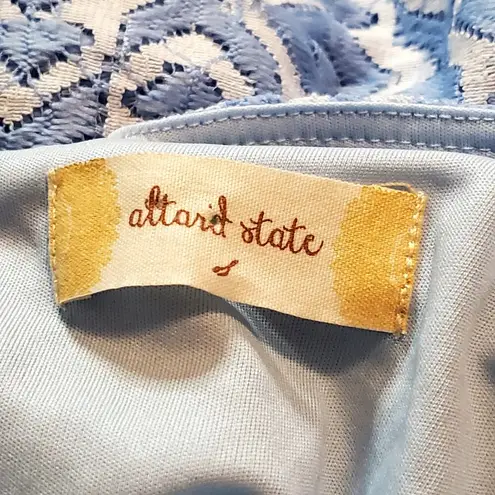 Altar'd State  Dress Blue White Crossed Back sz M Cottagecore Coquette Dollette