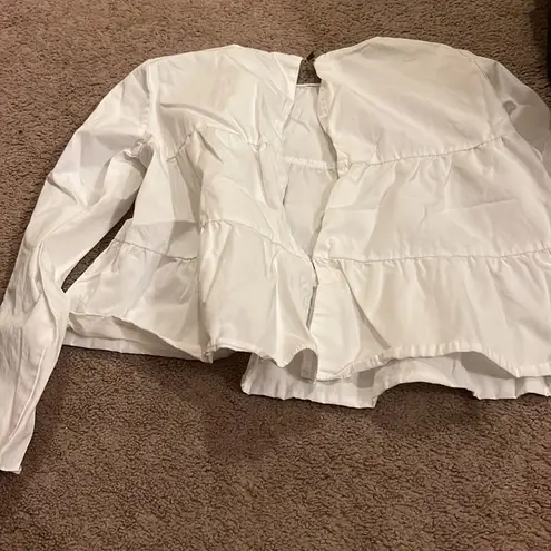 ZARA  small white blouse open back