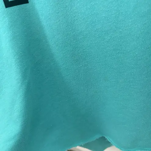 Victoria's Secret PINK  Hoodie Womens Medium Teal Oversized Tunic Logo Casual