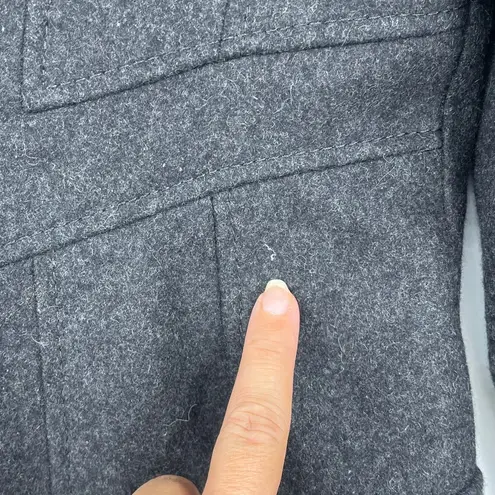 Miss Sixty Y2K Wool Military Hooded Pea Coat Sz S Double Breasted Goth Academia