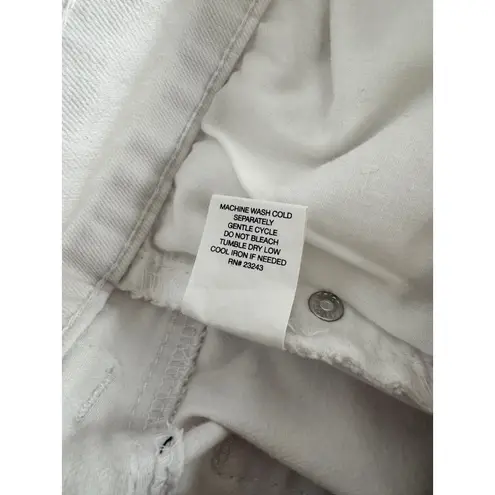 Soho Jeans Embellished Boyfriend Distressed White Denim Jeans Size‎ 8