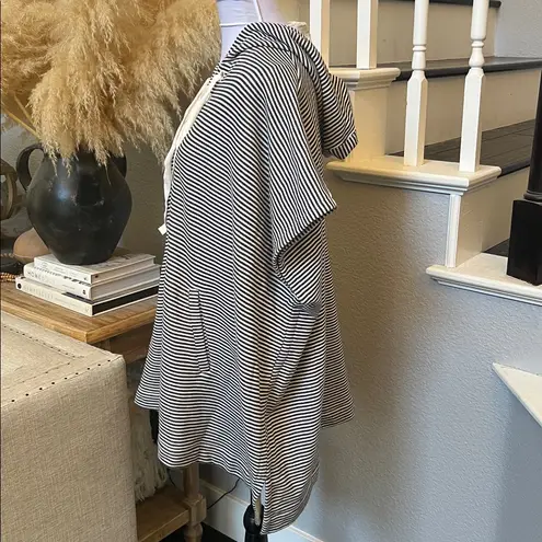 J.Crew  Striped Hooded Oversized Poncho Hoodie Sweater Size Small