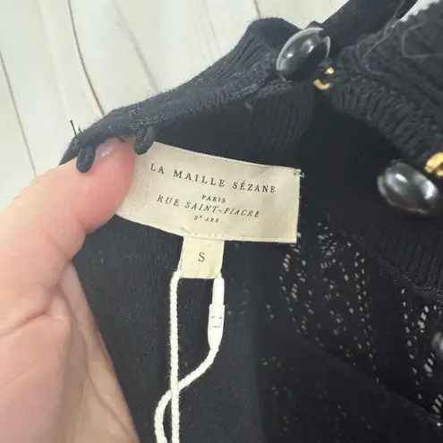 Sézane Sezane Women’s Small Black Robe Carlie Longsleeve Dress New