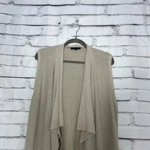 Banana Republic  Open Front Knit Cardigan Vest Women’s Small Beige Drape Sweater