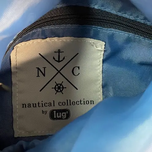 Lug Nautical Collection Anchor Crossbody Bag & Wallet Set Beige Rope Detail EUC Tan