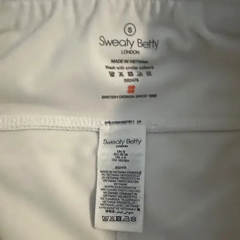 Sweaty Betty White Tennis Skirt Athletic Skort Womens Size Small S