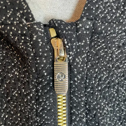 Lululemon Women Sweatshirt Sz Small Pave Full Zip Oversized Black Hoodie W3CERS