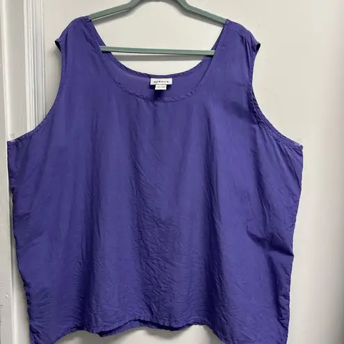 Avenue 100% Silk Purple Tank Top