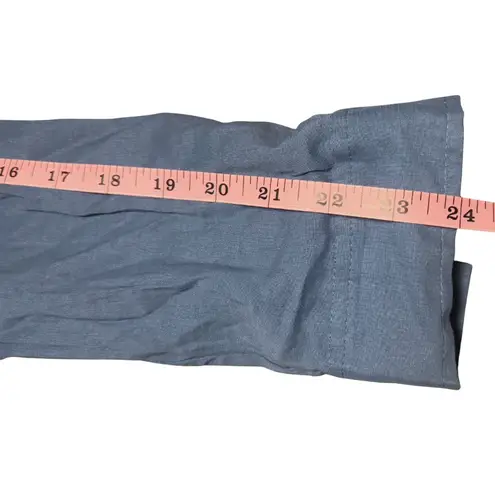 Elie Tahari Dusty Blue Long Sleeve Belted Shirt Dress Size S