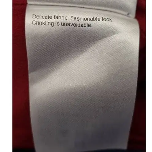 Escada Vermillion Red Satin Two Button Long Sleeve Blazer Size 42