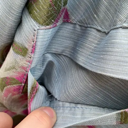 Armani Collezioni Vintage Floral Blazer Size 8 Dusty Blue and Rose colored