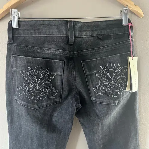 Stella McCartney 2008 Embroidered Slim Leg Jeans Size 25 NEW WITH TAGS