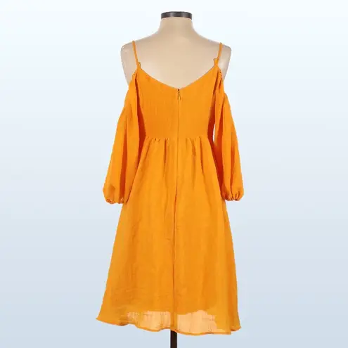 Moulinette Soeurs Anthropologie Carina Mustard Yellow Flare Dress