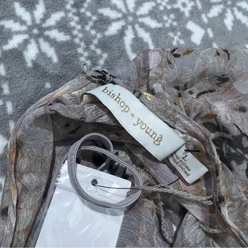 Bishop and Young Large Smocked Waist Floral Victoria Midi Dress Blue Floral Large