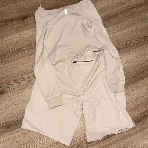 Free People  Movement Hot Shot Easy Long Sleeve Top & Shorts Set Size Small NWOT