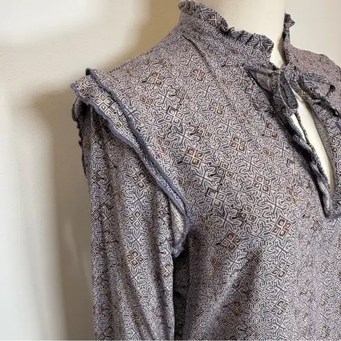 My Jewellery Western Boho Purple Brown Ruffle Detail Dress Women’s Size Small