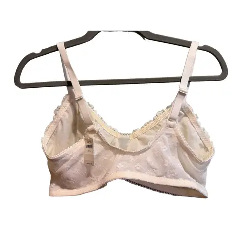 Aerie  Bra Womens Size XL White Lace‎ Adjustable Straps Stretchy Soft Feminine
