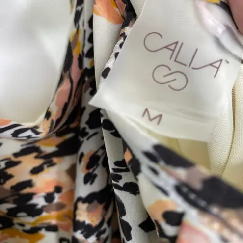 CALIA Womens Tennis Dress Size M Animal Print Preppy Pickleball Workout NWT Black Size M