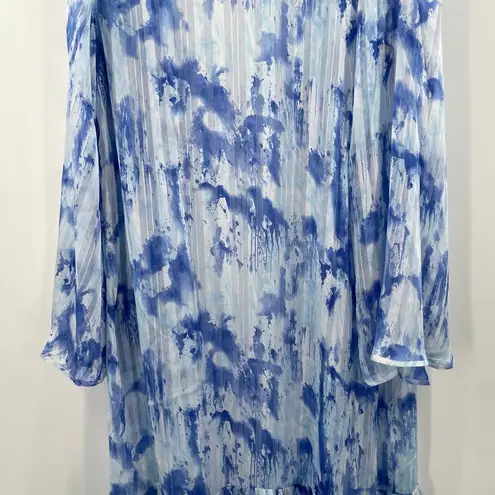 CARAMELA Beach Coverup Small Duster Kimono Longline Open Cardigan Sheer Resort