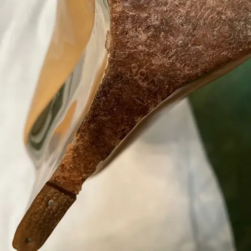 Jimmy Choo PATENT PEEP TOE CHROME WEDGES