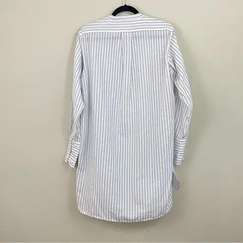 Nili Lotan Loria Tunic Striped Shirt Dress Linen