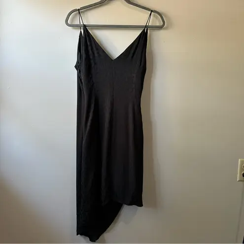 Cushnie x Target Black Leopard Cheetah Jacquard Asymmetrical Dress Size 6 Animal