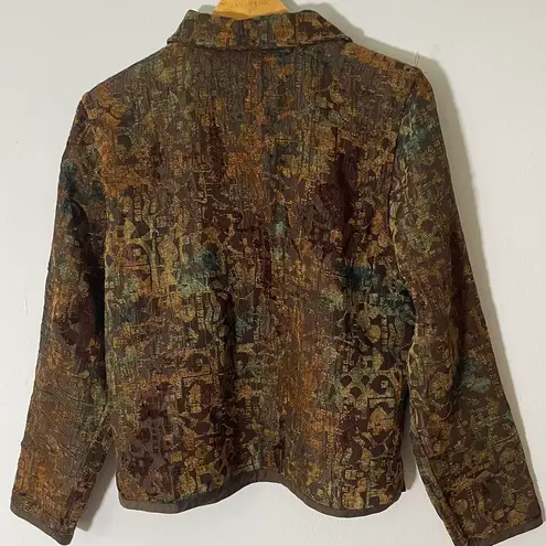 Christopher & Banks  Multicolor Tapestry Button Up Jacket