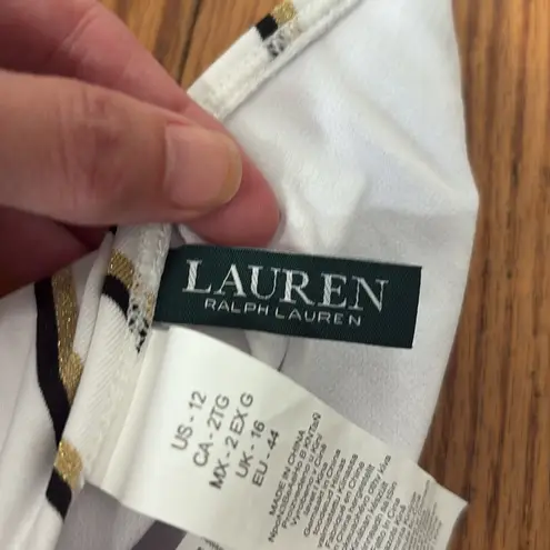 Lauren Ralph Lauren Dylan Lurex Halter Top white size 12 NWOT