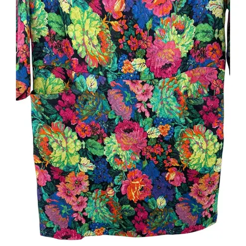HD in Paris Anthropologie Tropicalist Colorful Floral Mini Shift Dress Sz Medium