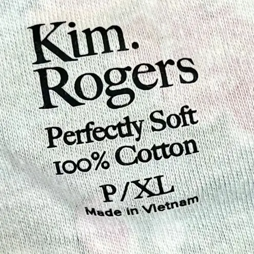 kim rogers Perfectly Soft 100% Cotton Floral Boat Neck Petite XL