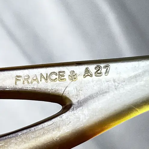 Iconic Vintage 70s Ted Lapidus France Brown & Gold Oversized Women's Sunglasses