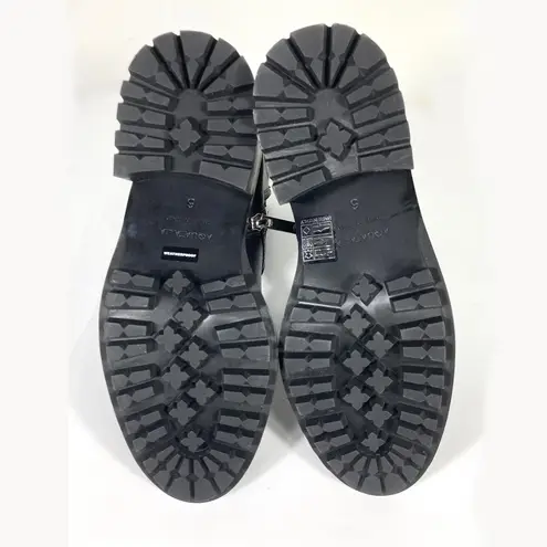 Aquatalia Omayda Water Repellent Leather Moto Bootie Boots Black Size 6 NEW