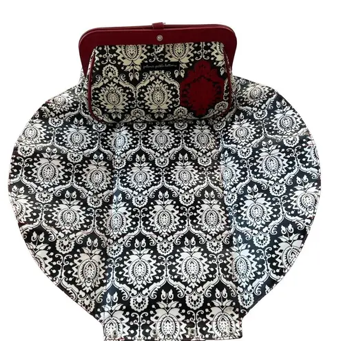 PETUNIA PICKLE BOTTOM red and black diaper changing clutch bag