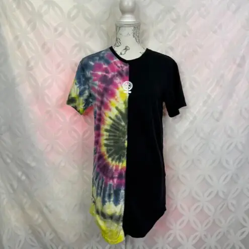 Civil Regime Baddies Tour Tie Dye Black Slay Bye Boy Werk Tee Mini Dress SIze S