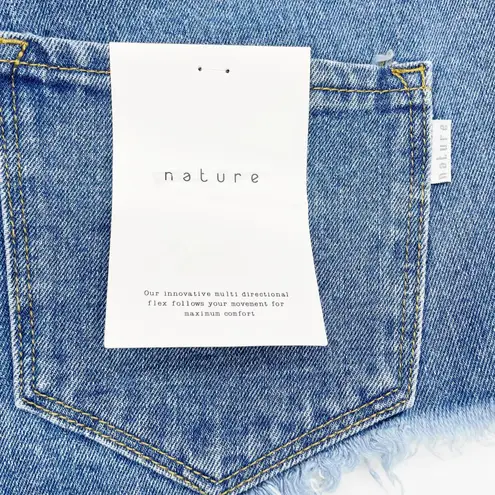 Vanilla Sky Denim Shorts Womens Medium Two Tone Distressed Grunge Rocker Beach Blue