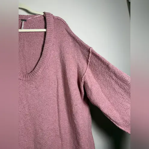 Free People  Brookside Oversized Dolman Reverse Seam Tunic Sweater Sz L