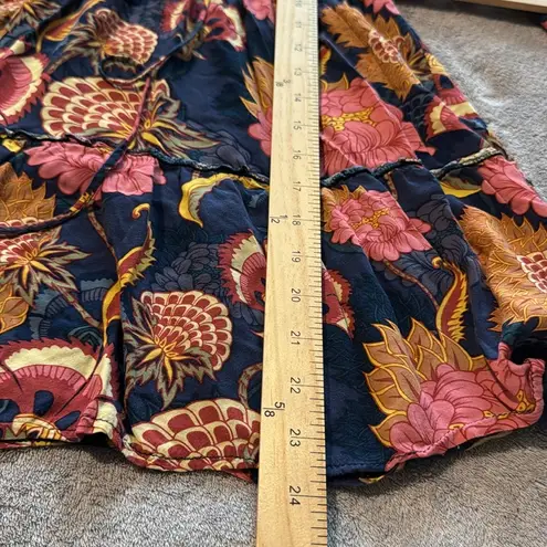 Jaase Bell Hippie Sleeve Pink Blue Floral Boho Hippie Top/Blouse Size Medium