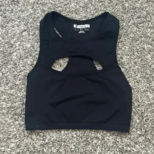 Forever 21 black sports bra size small