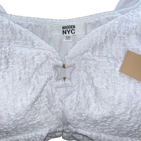 🎄Madden NYC Hardware Lace Top White Size XXL