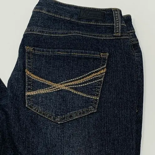 Natural Reflections Womens Denim Jeans Skinny Mid Rise Dark Wash Size 28