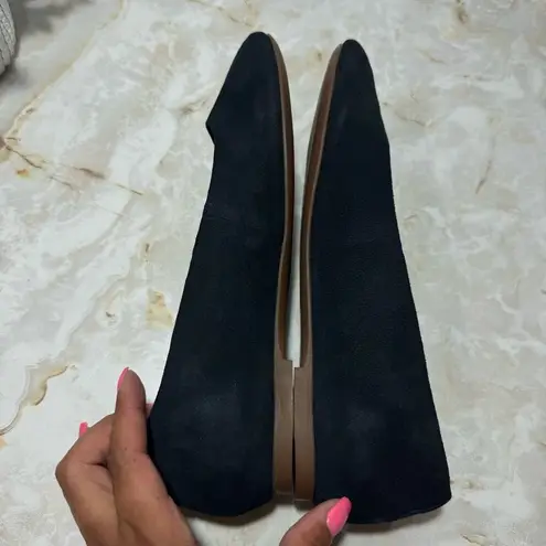 Hush Puppies Bounce Navy Suede Flats Size 10