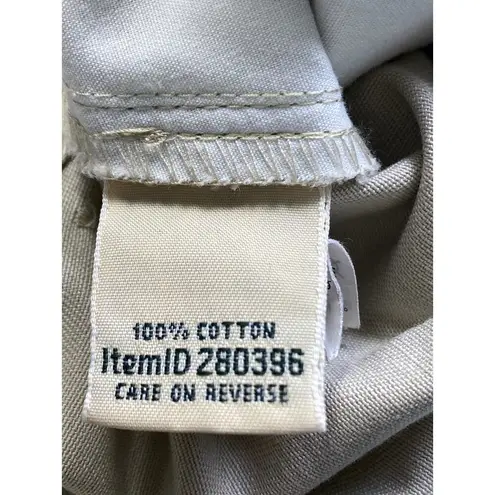 LL Bean Cargo Bayside Twill Shorts Womens Size 8 Khaki Original Fit No Wrinkle Tan