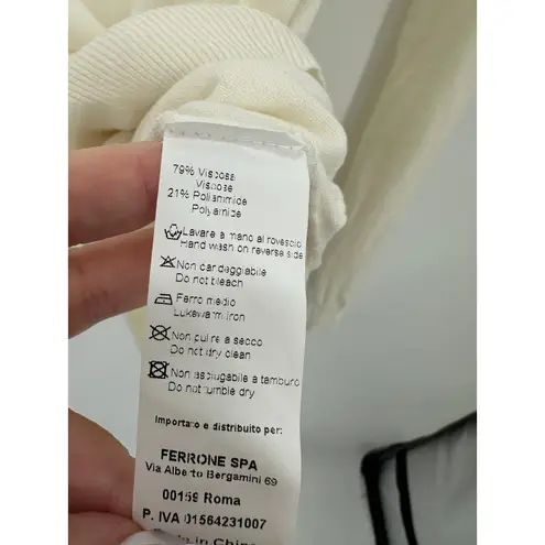 Sandro Ferrone Womens Cream Knit Sweater Size L NWT Minimal Capsule Size L