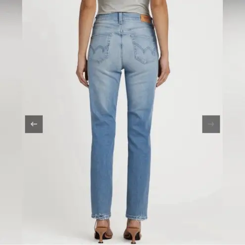 NWT EDWIN Anthropology Bree Regular Hem Jeans in REVERIE size 25 $198 Blue