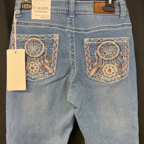 Y Jeans Women's Blue Jeans/Bootcut Size 7/8 SKU 5382