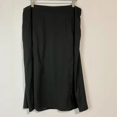 Universal Standard Women’s Midi Slit Skirt Black Size 12 EUC